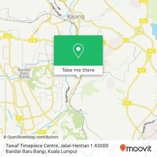 Peta Tawaf Timepiece Centre, Jalan Hentian 1 43000 Bandar Baru Bangi