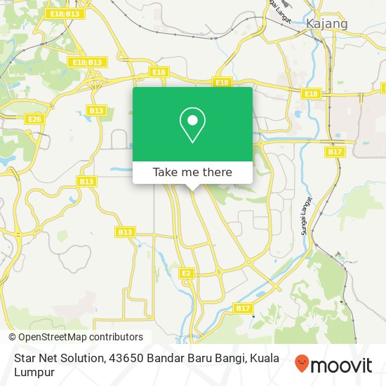 Star Net Solution, 43650 Bandar Baru Bangi map