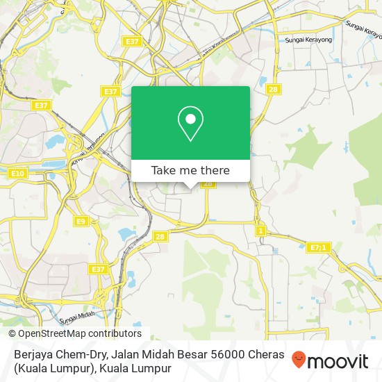 Berjaya Chem-Dry, Jalan Midah Besar 56000 Cheras (Kuala Lumpur) map