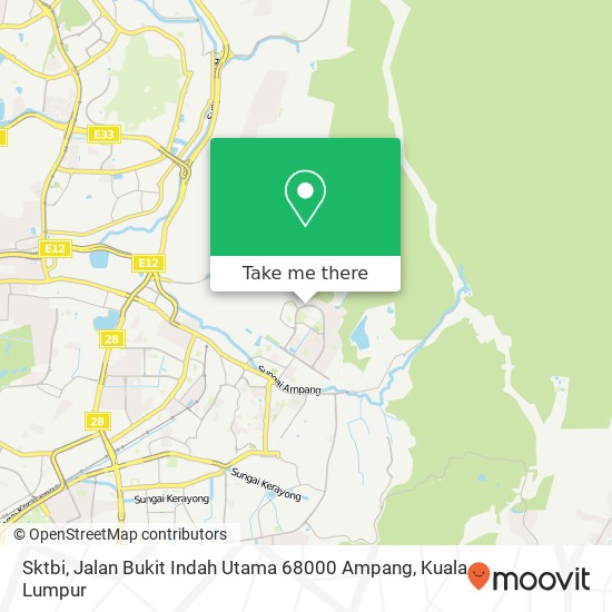 Peta Sktbi, Jalan Bukit Indah Utama 68000 Ampang