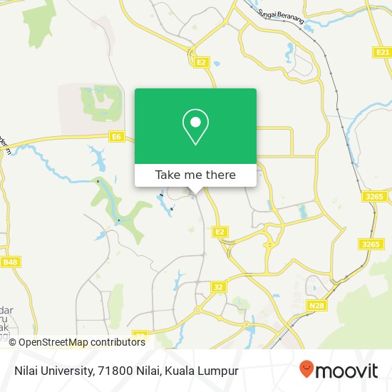 Peta Nilai University, 71800 Nilai