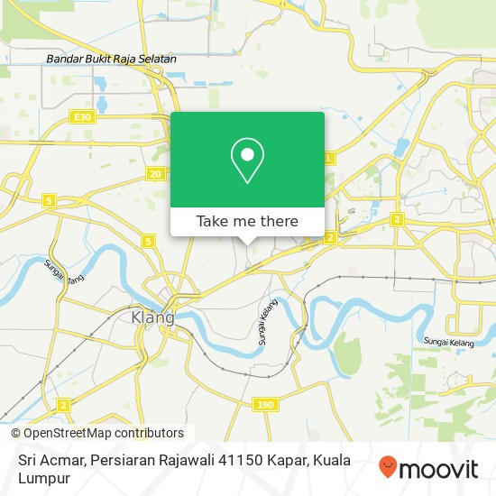 Peta Sri Acmar, Persiaran Rajawali 41150 Kapar