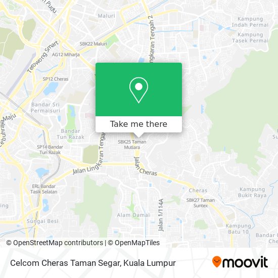 Celcom Cheras Taman Segar map