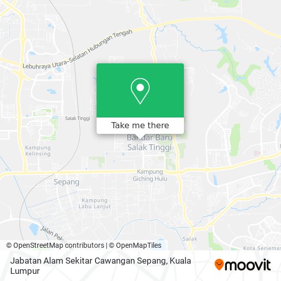 Peta Jabatan Alam Sekitar Cawangan Sepang