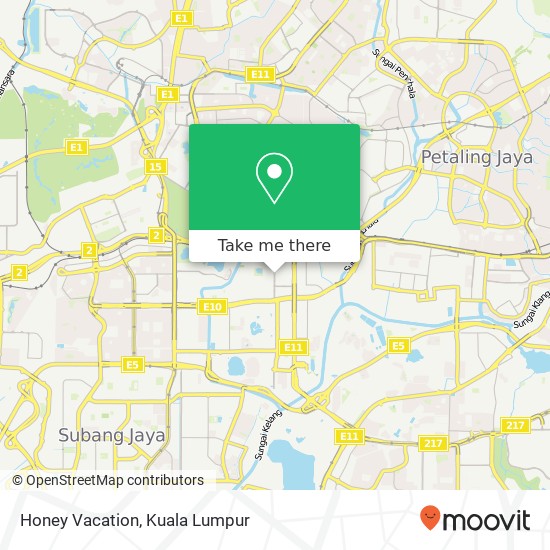 Honey Vacation map