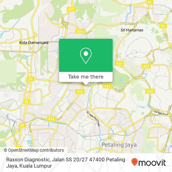 Raxxon Diagnostic, Jalan SS 20 / 27 47400 Petaling Jaya map