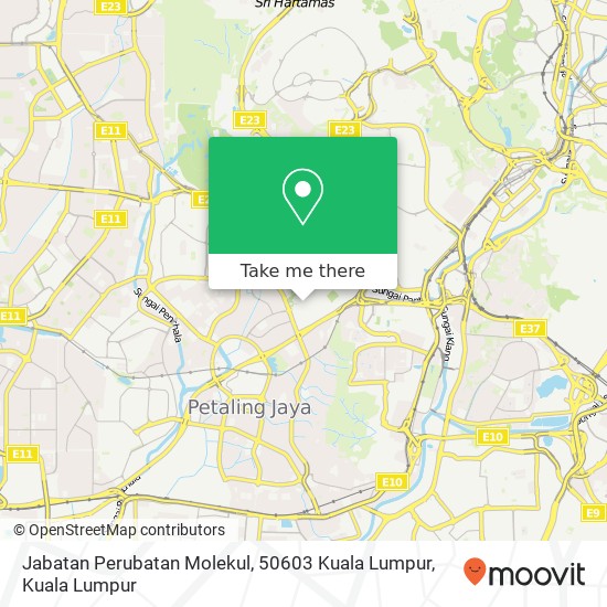 Peta Jabatan Perubatan Molekul, 50603 Kuala Lumpur