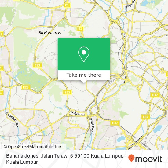 Banana Jones, Jalan Telawi 5 59100 Kuala Lumpur map