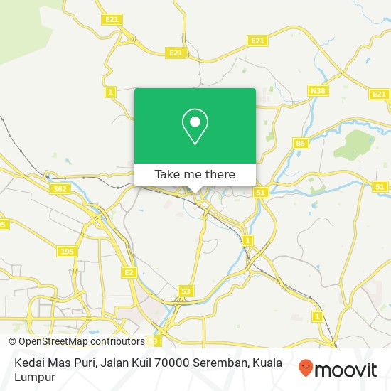 Kedai Mas Puri, Jalan Kuil 70000 Seremban map