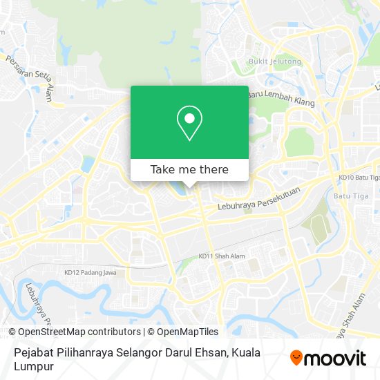 Peta Pejabat Pilihanraya Selangor Darul Ehsan