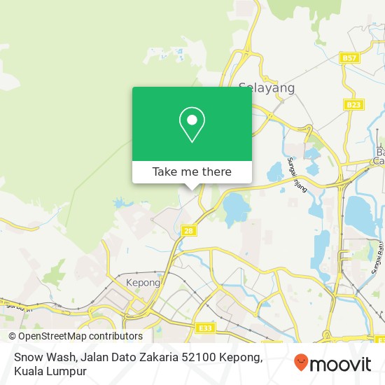 Snow Wash, Jalan Dato Zakaria 52100 Kepong map