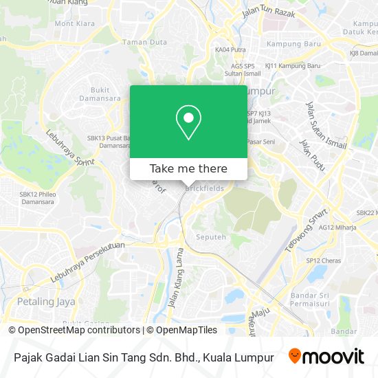 Peta Pajak Gadai Lian Sin Tang Sdn. Bhd.