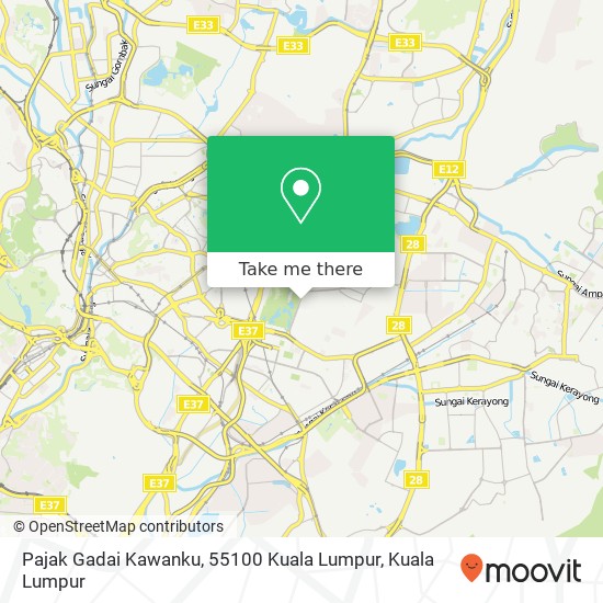 Peta Pajak Gadai Kawanku, 55100 Kuala Lumpur