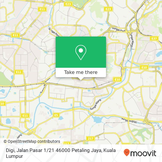 Digi, Jalan Pasar 1 / 21 46000 Petaling Jaya map