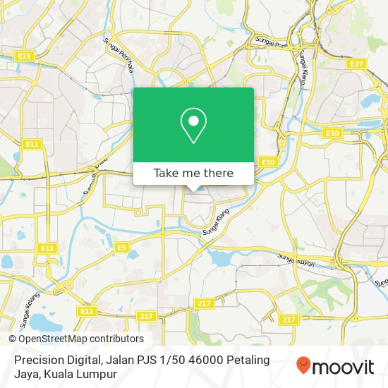 Peta Precision Digital, Jalan PJS 1 / 50 46000 Petaling Jaya