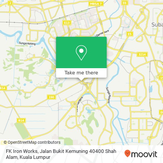 Peta FK Iron Works, Jalan Bukit Kemuning 40400 Shah Alam