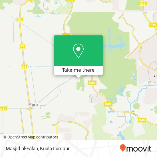 Peta Masjid al-Falah, Jalan Sudar U14 40170 Shah Alam