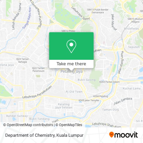 Department of Chemistry map