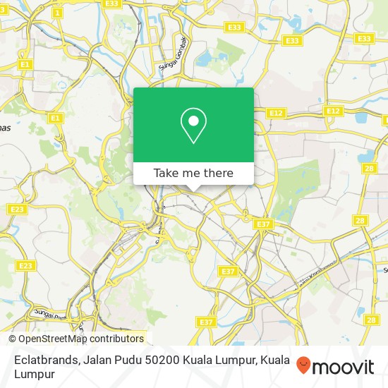 Peta Eclatbrands, Jalan Pudu 50200 Kuala Lumpur