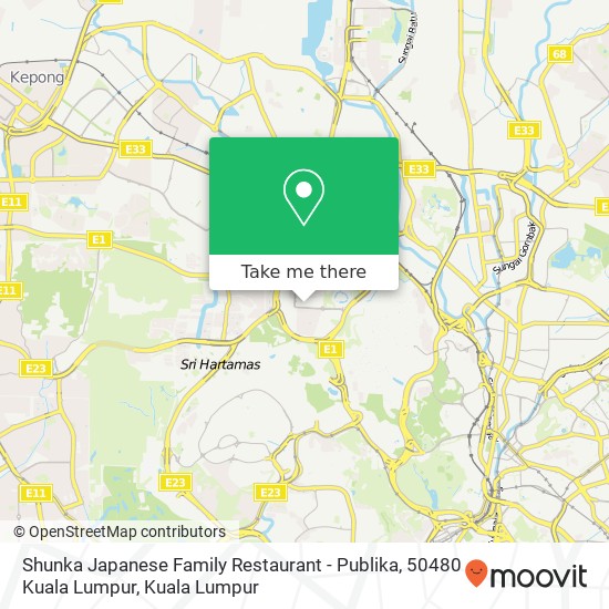 Shunka Japanese Family Restaurant - Publika, 50480 Kuala Lumpur map
