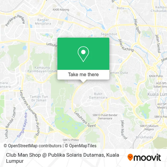 Club Man Shop @ Publika Solaris Dutamas map