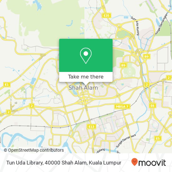 Tun Uda Library, 40000 Shah Alam map