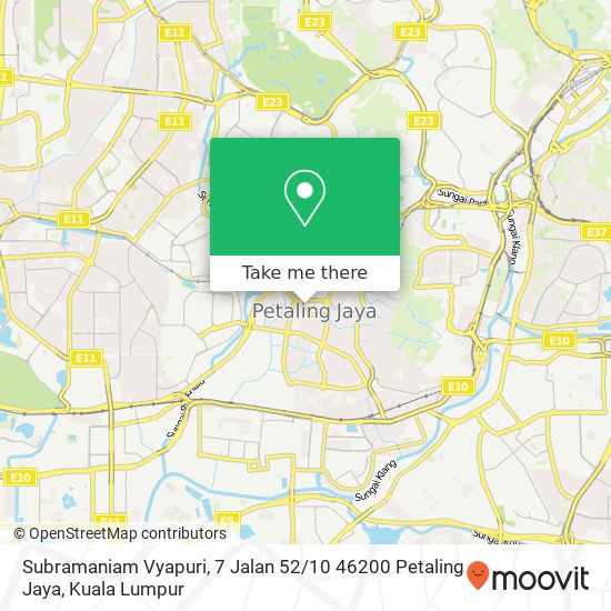 Peta Subramaniam Vyapuri, 7 Jalan 52 / 10 46200 Petaling Jaya