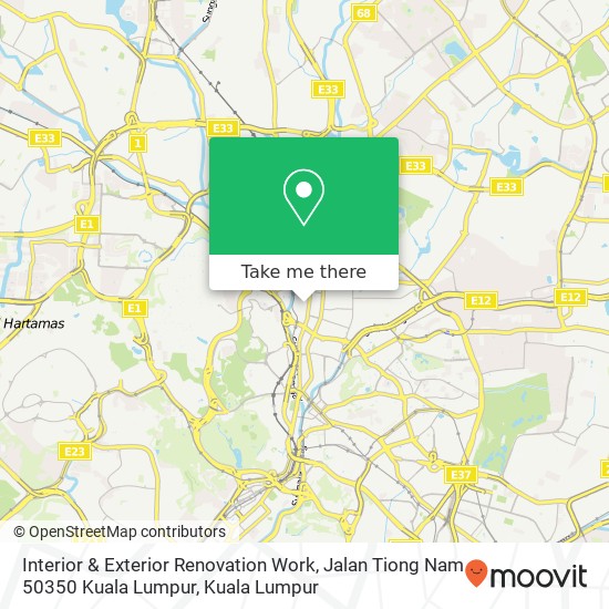 Interior & Exterior Renovation Work, Jalan Tiong Nam 50350 Kuala Lumpur map