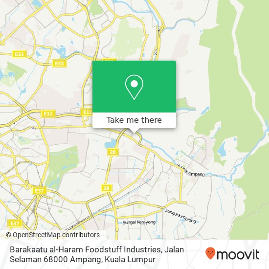 Barakaatu al-Haram Foodstuff Industries, Jalan Selaman 68000 Ampang map