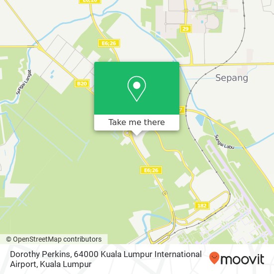 Peta Dorothy Perkins, 64000 Kuala Lumpur International Airport