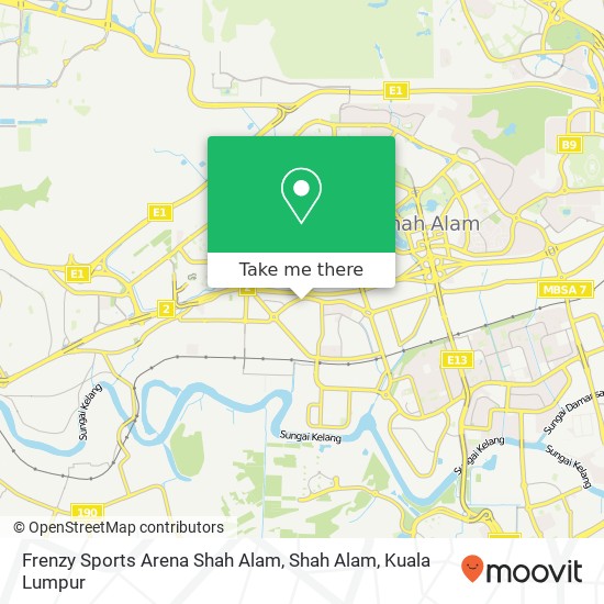 Frenzy Sports Arena Shah Alam, Shah Alam map