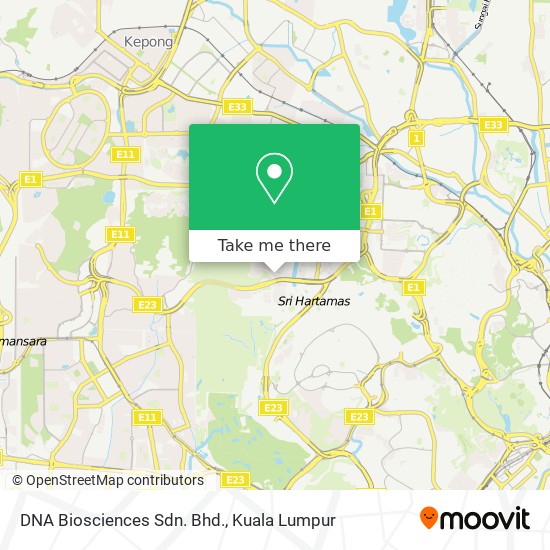 DNA Biosciences Sdn. Bhd. map