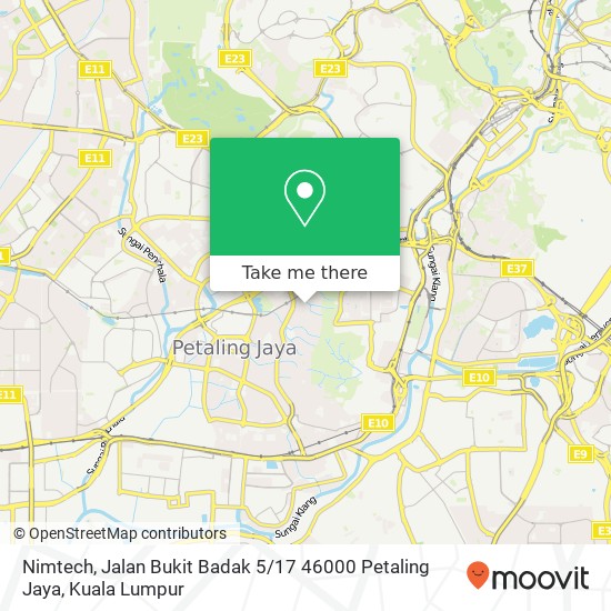 Peta Nimtech, Jalan Bukit Badak 5 / 17 46000 Petaling Jaya