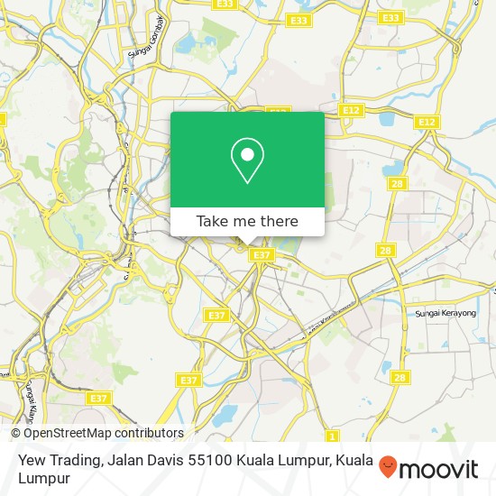 Yew Trading, Jalan Davis 55100 Kuala Lumpur map