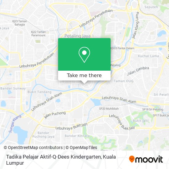 Peta Tadika Pelajar Aktif-Q-Dees Kindergarten