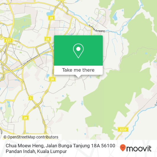 Chua Moew Heng, Jalan Bunga Tanjung 18A 56100 Pandan Indah map