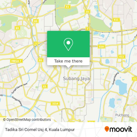 Tadika Sri Comel Usj 4 map