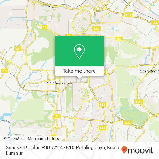 Snackz It!, Jalan PJU 7 / 2 47810 Petaling Jaya map