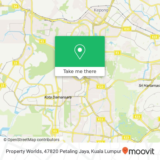 Property Worlds, 47820 Petaling Jaya map