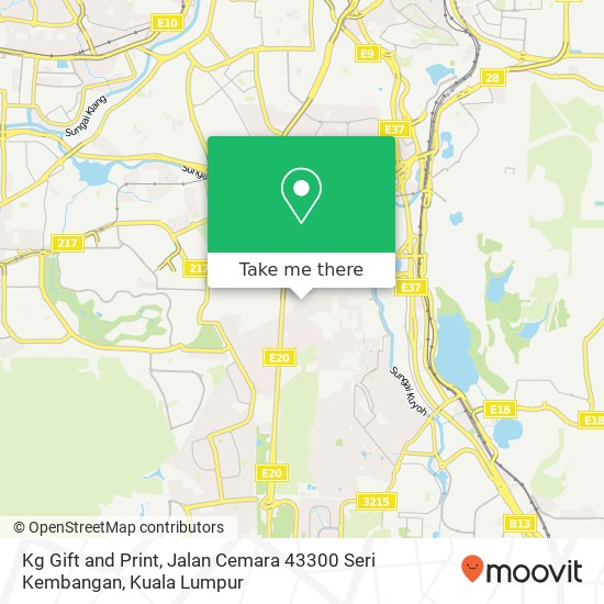 Kg Gift and Print, Jalan Cemara 43300 Seri Kembangan map