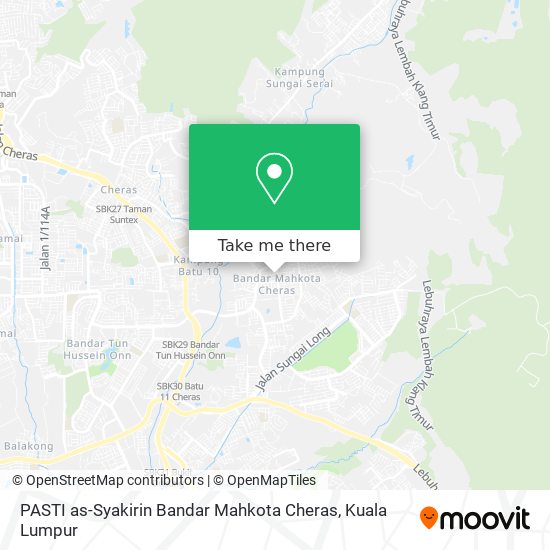 PASTI as-Syakirin Bandar Mahkota Cheras map