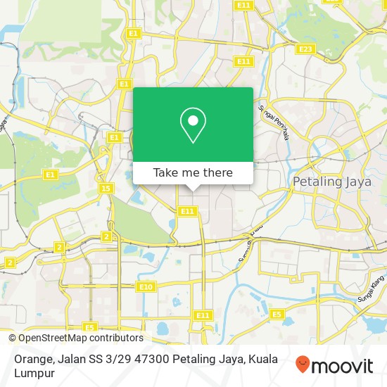 Orange, Jalan SS 3 / 29 47300 Petaling Jaya map