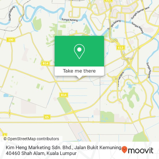 Kim Heng Marketing Sdn. Bhd., Jalan Bukit Kemuning 40460 Shah Alam map