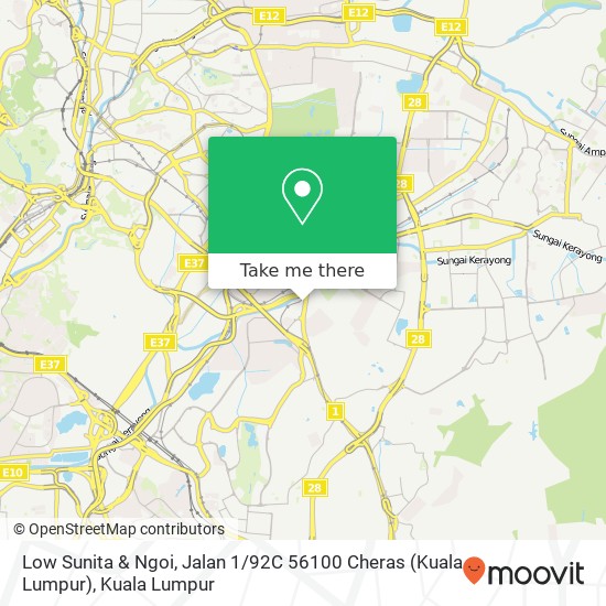 Low Sunita & Ngoi, Jalan 1 / 92C 56100 Cheras (Kuala Lumpur) map