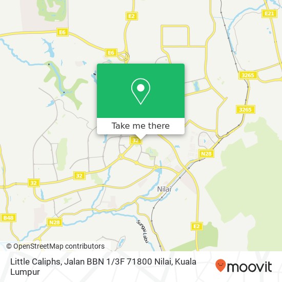 Peta Little Caliphs, Jalan BBN 1 / 3F 71800 Nilai