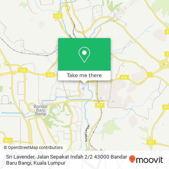 Peta Sri Lavender, Jalan Sepakat Indah 2 / 2 43000 Bandar Baru Bangi