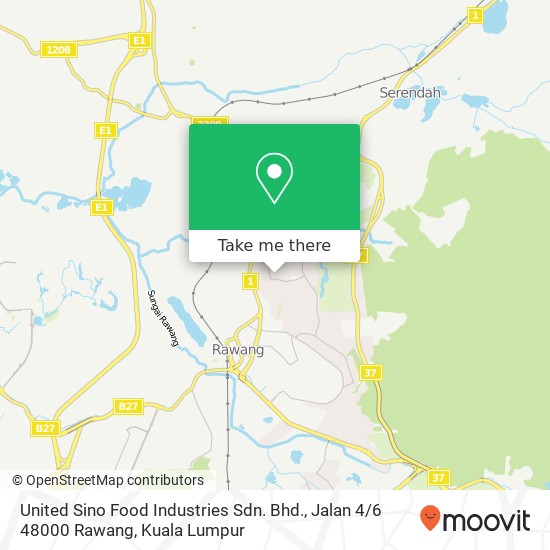 United Sino Food Industries Sdn. Bhd., Jalan 4 / 6 48000 Rawang map