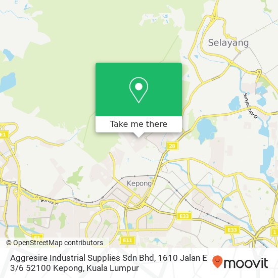 Aggresire Industrial Supplies Sdn Bhd, 1610 Jalan E 3 / 6 52100 Kepong map