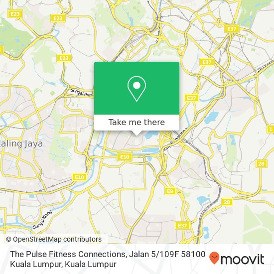 Peta The Pulse Fitness Connections, Jalan 5 / 109F 58100 Kuala Lumpur