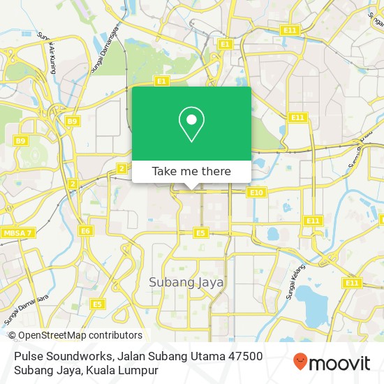 Pulse Soundworks, Jalan Subang Utama 47500 Subang Jaya map